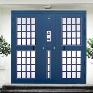 氟碳噴涂樓寓門(深藍(lán))