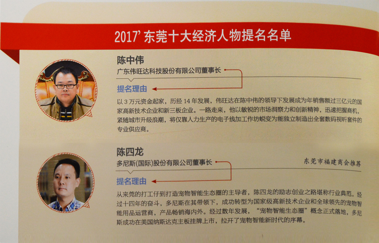 陳總被提名為2017年度東莞十大經(jīng)濟(jì)人物